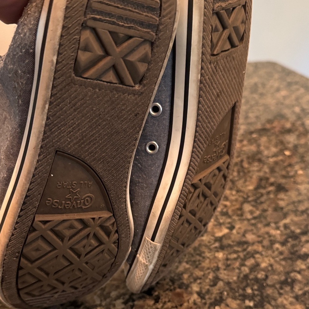 Converse all star denim Navy Canvas Sneakers EUC unisex M8 W10 - Picture 7 of 13